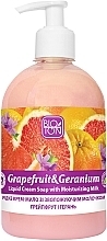 Fragrances, Perfumes, Cosmetics Liquid Cream Soap "Grapefruit & Geranium" - Bioton Cosmetics Active Fruits Grapefruit & Geranium Soap