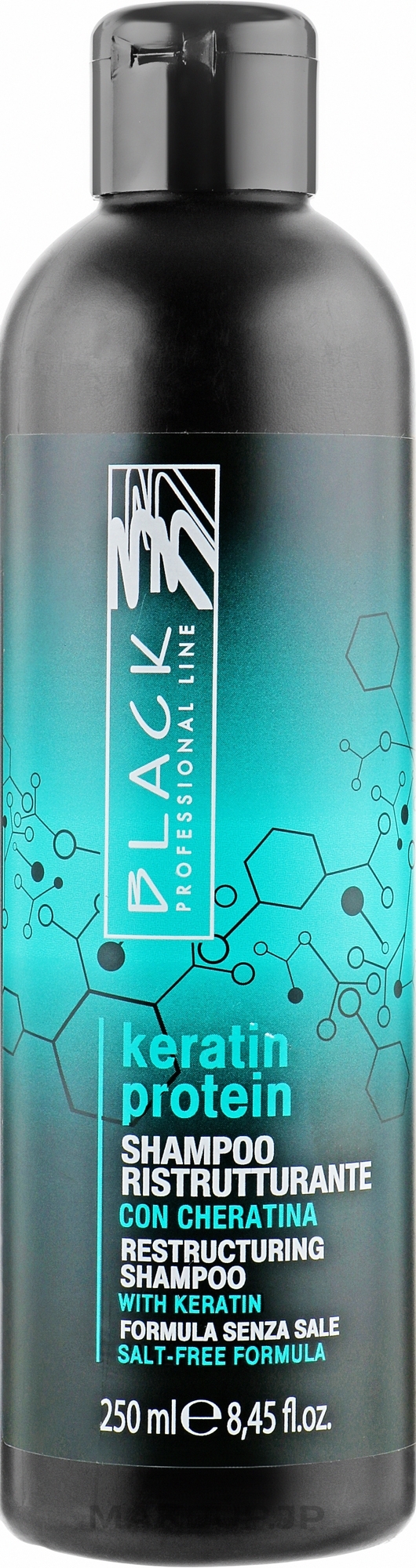 Restructuring Keratin Protein Shampoo for Damaged Hair - Black Professional Line Keratin Protein Shampoo — photo 250 ml