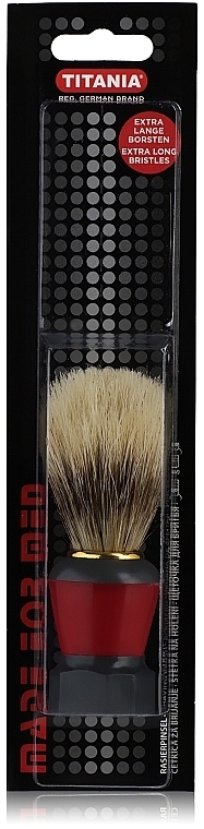 Shaving Brush, red-black - Titania — photo N5