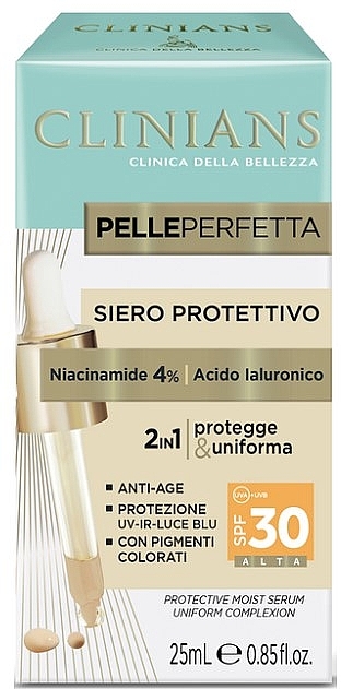 2in1 Protective Face Serum, SPF 30 - Clinians PellePerfetta — photo N1