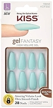 Fragrances, Perfumes, Cosmetics False Nail Set, size L, mint - Kiss Gel Fantasy Sculpted Nails Back It Up