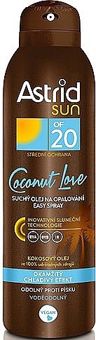 Dry Tanning Oil Spray SPF 20 - Astrid Sun Easy Spray Coconut Love SPF20 — photo N1