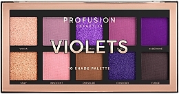 Eyeshadow Palette - Profusion Cosmetics Violets 10 Shades Eyeshadow Palette — photo N1