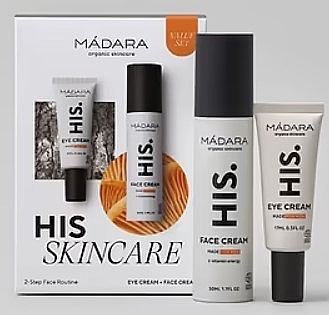 フェイス ケア セット - Madara Cosmetics HIS Skincare 2-Step Face Routine Set (f/cr/50ml + eye/cr/17ml) — photo N1