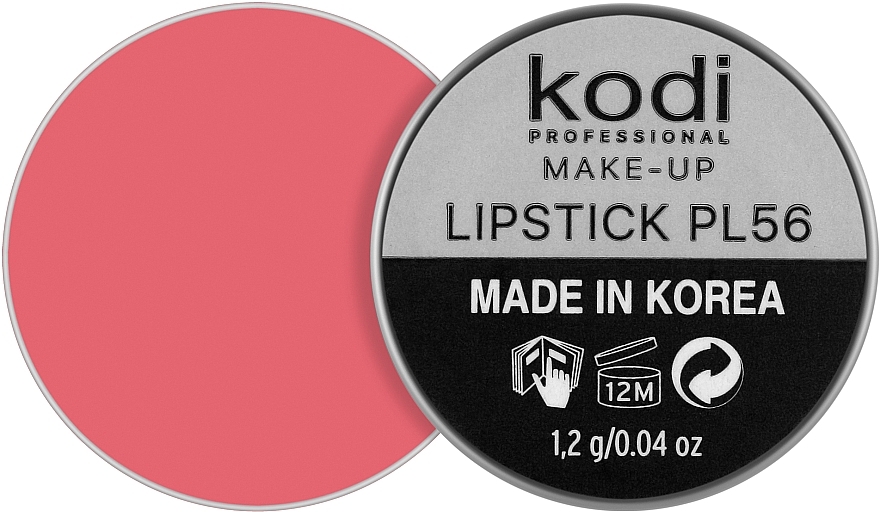 Refill Lipstick, diameter 26 mm - Kodi Professional Lipstick Color PL (1pc) — photo N1