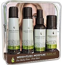 Fragrances, Perfumes, Cosmetics Set - Macadamia Professional Natural Oil Weightless Moisture Travel Kit (shm/100ml + cond/100ml + cond/100ml + oil/50ml)