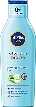 Fragrances, Perfumes, Cosmetics After Sun Lotion - Nivea Sun After Sun Bronze Bio Aloe Vera&Pro-Melanin Extract