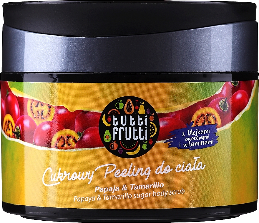 Sugar Body Peeling "Papaya and Tamarillo" - Farmona Tutti Frutti Sugar Scrub — photo N1