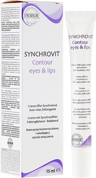 Anti-Aging Eye and Lip Cream - Synchroline Synchrovit Contour Eyes & Lips Cream  — photo N1