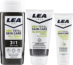 Set - Lea Men Total Skin Care Detox & Clen (sh/gel/300ml + f/cr/75ml + f/scrub/150ml) — photo N2
