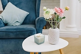 Scented Candle in Matte Glass 'White Flowers' - Bispol Scented Candle White Flowers — photo N1