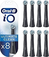 Electric Toothbrush Heads, black, 8 pcs. - Oral-B iO Ultimate Clean — photo N1