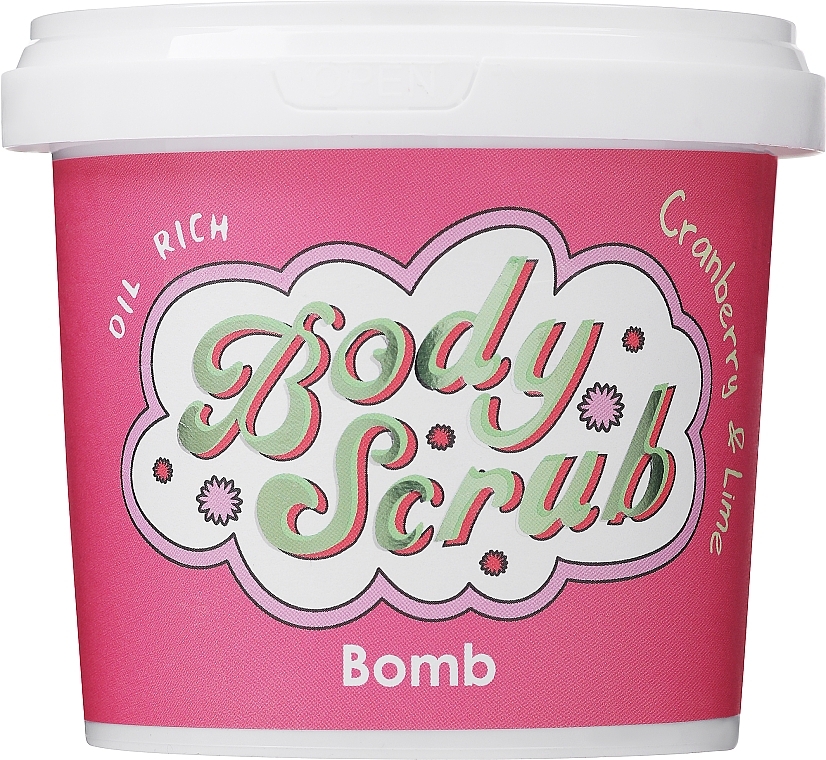 Cranberry & Lime Body Scrub - Bomb Cosmetics Cranberry & Lime Oil Based Body Scrub — photo N1