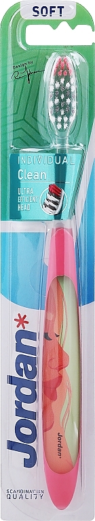Soft Toothbrush, pink - Jordan Individual Clean Soft — photo N1