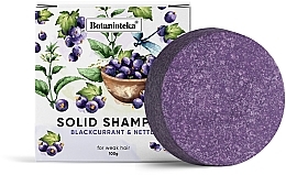 Fragrances, Perfumes, Cosmetics Black Currant & Nettle Solid Shampoo for Weakened Hair - Botanioteka Solid Shampoo For Weak Hair