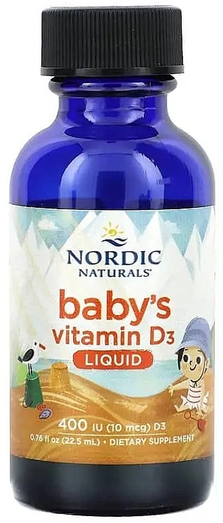 Baby's Vitamin D3 Liquid 400 ME - Nordic Naturals Baby's Vitamin D3 Liquid 400 IU — photo N1