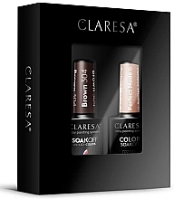 Fragrances, Perfumes, Cosmetics Gel Polish Set #22 - Claresa SoakOff UV/LED Color Brown/Perfect Nude (gel/polish/2x5g)