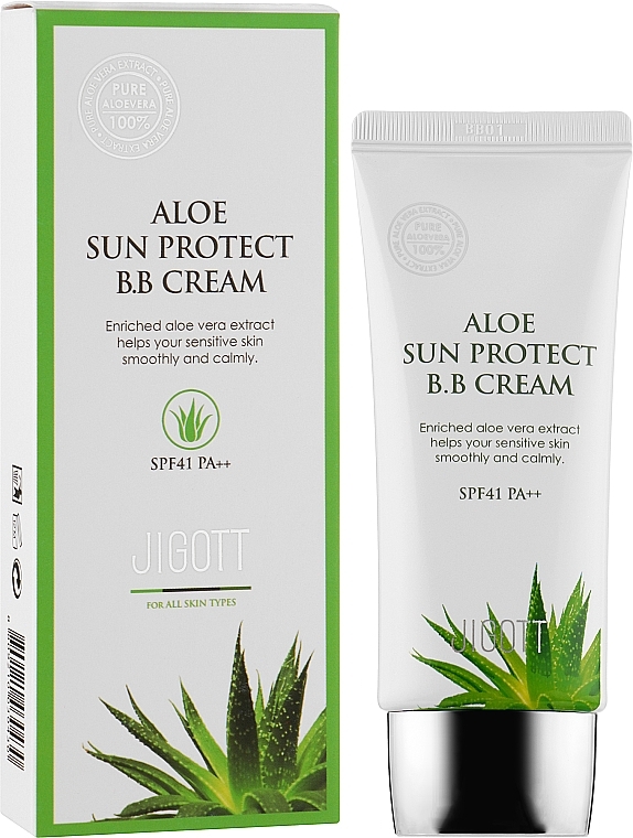 Moisturizing Sunscreen BB Cream with Aloe Vera - Jigott Aloe Sun Protect BB Cream SPF41 — photo N7