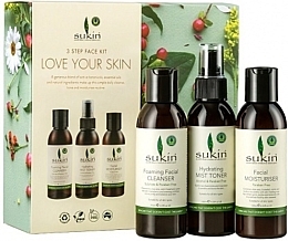 Fragrances, Perfumes, Cosmetics Set - Sukin Love Your Skin (foam/125ml + cr/125ml + toner/125ml)