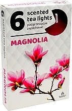 Fragrances, Perfumes, Cosmetics Magnolia Tealights, 6 pcs - Admit Scented Tea Light Magnolia