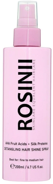 Detangling Hair Shine Spray - Rosinii AHA Fruit Acids + Silk Proteins Detangling Hair Shine Spray — photo N6