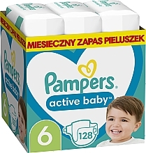 Fragrances, Perfumes, Cosmetics Active Baby 6 (13-18 kg), 128 pcs - Pampers