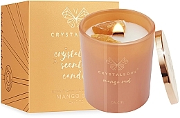 Calcite, Mango & Oud Soy Candle - Crystallove Soy Candle with Calcite Mango Oud — photo N1