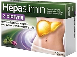 Dietary Supplement "Hepaslimin with Biotin" - Aflofarm Hepaslimin With Biotin — photo N7