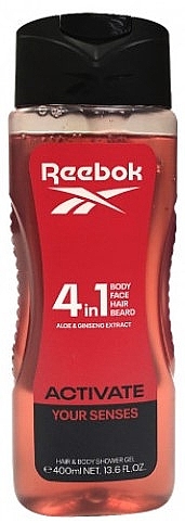 4-in-1 Men Shower Gel - Reebok Activate Your Senses Man Hair & Body Shower Gel — photo N1