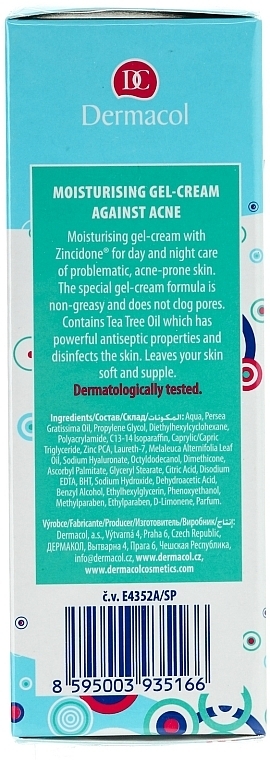 Moisturizing Gel-Cream - Dermacol Acne Clear Moisturising Gel-Cream — photo N7