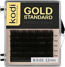 Gold Standard B 0.03 False Eyelashes (6 rows: 12 mm) - Kodi Professional — photo N1