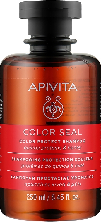 Quinoa Protein & Honey Shampoo - Apivita Color Seal Shampoo — photo N1