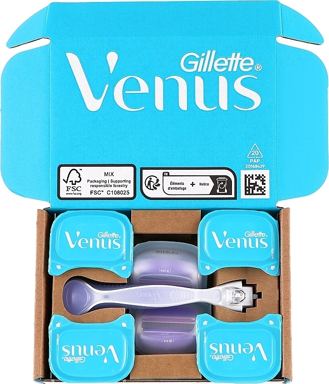 Razor with 6 Refill Blades - Gillette Venus Comfortglide Breeze — photo N1