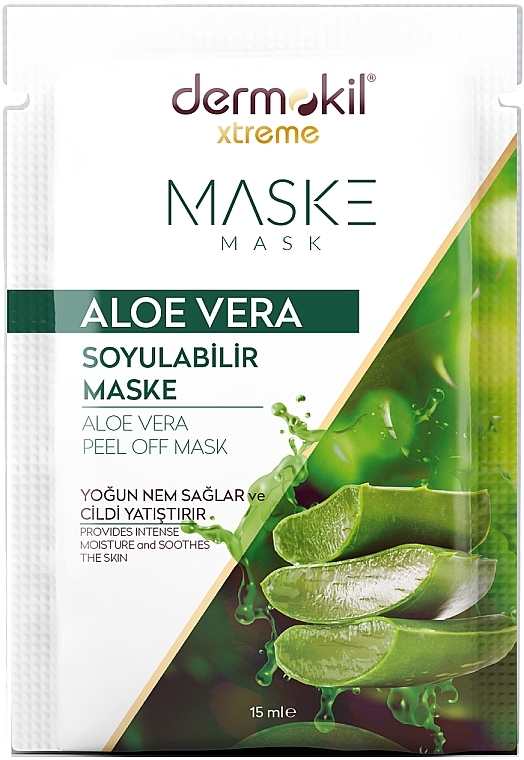 Peel-Off Face Mask - Dermokil Aloe Vera Peel Off Mask (sachet) — photo N1