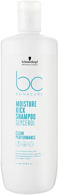 Shampoo for Normal and Dry Hair - Schwarzkopf Professional Bonacure Moisture Kick Shampoo Glycerol — photo N3