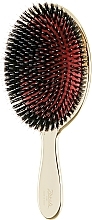 Fragrances, Perfumes, Cosmetics Large Hair Brush with Natural Bristles, 23M, golden - Janeke Gold Hairbrush