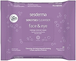 Fragrances, Perfumes, Cosmetics Makeup Remover Wipes - SesDerma Laboratories Sensyses Face & Eye Makeup Remover Wipes