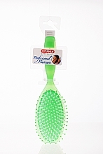 Classic 10-Row Massage Hair Brush, green - Titania — photo N1