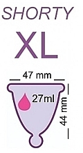 Menstrual Cup with Loop, size XL, pink - MeLuna Soft Shorty Menstrual Cup Stem — photo N2