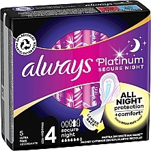 Sanitary Pads, size 4, 5 pcs - Always Platinum Secure Night — photo N18