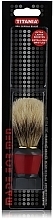 Shaving Brush, red-black - Titania — photo N4