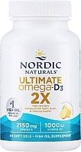 Dietary Supplement with Lemon Taste "Omega 2X + Vitamin D3", 2150mg - Nordic Naturals Omega 2X With Vitamin D3 — photo N3