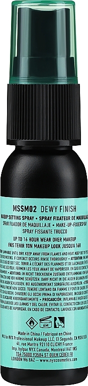 Long-Lasting Makeup Setting Spray - NYX Dewy Finish Setting Spray — photo N2