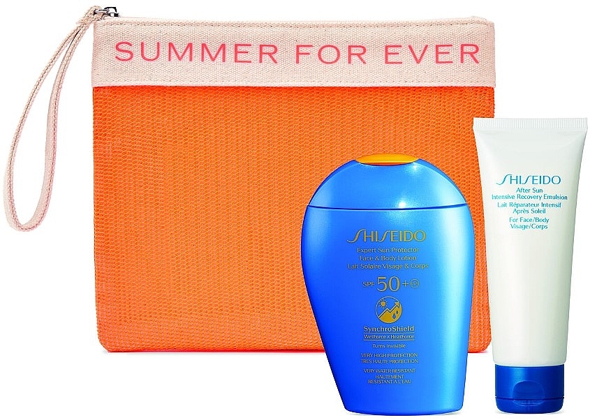 Set - Shiseido Sun Protection Essentials (lot/150ml + emuls/75ml+ pouch) — photo N9