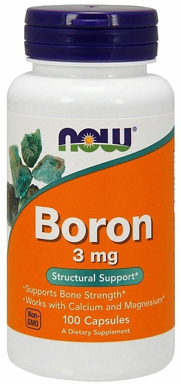 Dietary Supplement "Boron", 3 mg - Now Foods Boron — photo N2