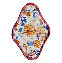 Fragrances, Perfumes, Cosmetics Reusable Cotton Daily Liners, blue-yellow flowers - Soft Moon Ultra Comfort Mini