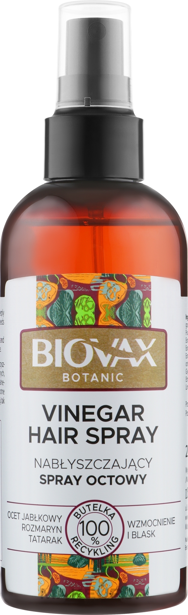 Hair Spray 'Apple Vinegar' - L'biotica Biovax Botanic Hair Sprey — photo 200 ml