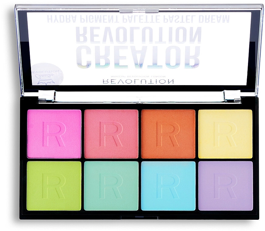 Eyeshadow Palette - Makeup Revolution Creator Hydra Pigment Palette Pastel Dream — photo N3