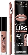 Fragrances, Perfumes, Cosmetics Set - Eveline Cosmetics Oh! My Lips (lipstick/4.5/g + l/pencil/1/g)