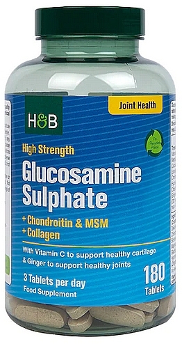 Food Supplement 'Glucosamine & Chondroitin Complex' - Holland & Barrett High Strength Glucosamine & Chondroitin Complex — photo N1